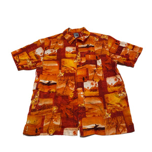 Quicksilver Full Zip Hawaiian Shirt